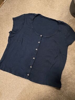 Pointelle Cardigan Top